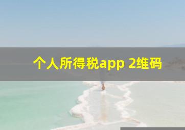 个人所得税app 2维码